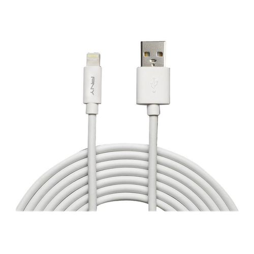 PNY Charge & Sync - Câble Lightning - USB mâle pour Lightning mâle - 3 m - blanc