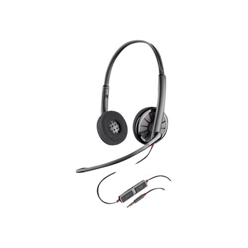 Poly Blackwire C225 - Micro-casque - sur-oreille - filaire - jack 3,5mm