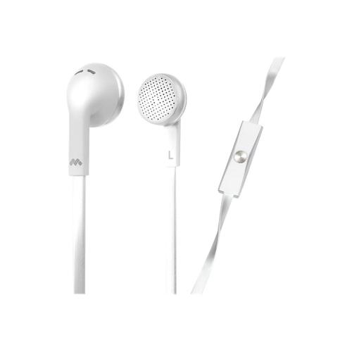 Meliconi MySound Speak FLAT - Écouteurs avec micro - embout auriculaire - filaire - jack 3,5mm - blanc