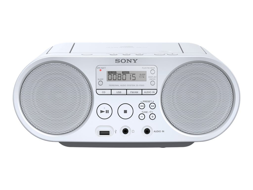 Sony ZS-PS50 - Boombox - 4 Watt - blanc