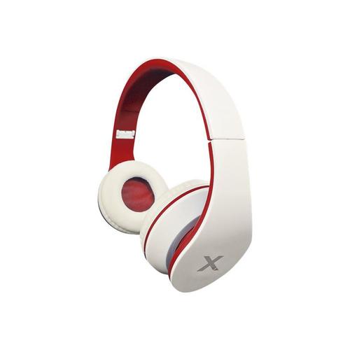 approx DJ Jazz - Écouteurs - sur-oreille - filaire - jack 3,5mm - blanc, rouge
