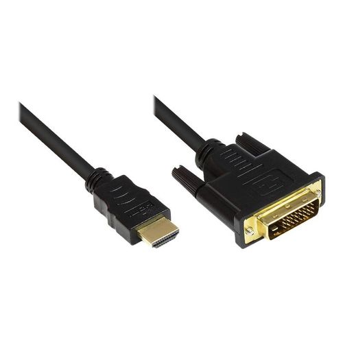 Good Connections - Câble adaptateur - DVI-D mâle pour HDMI mâle - 1 m - triple blindage - noir