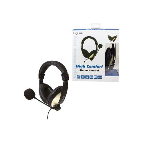 LogiLink Stereo Headset with High Comfort - Micro-casque - circum-aural - filaire
