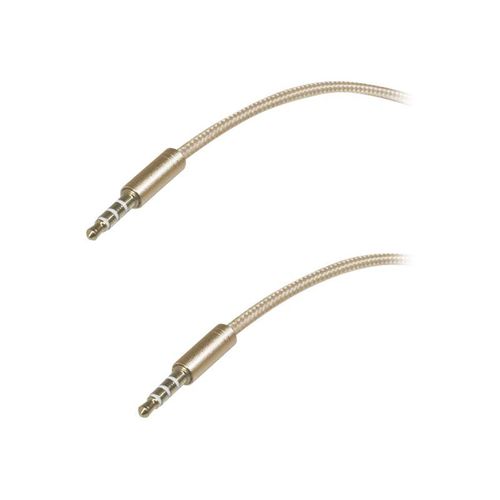 SBS Gold Collection TECABLE35GOLD - Câble audio - mini-phone stereo 3.5 mm mâle pour mini-phone stereo 3.5 mm mâle - 1 m - or