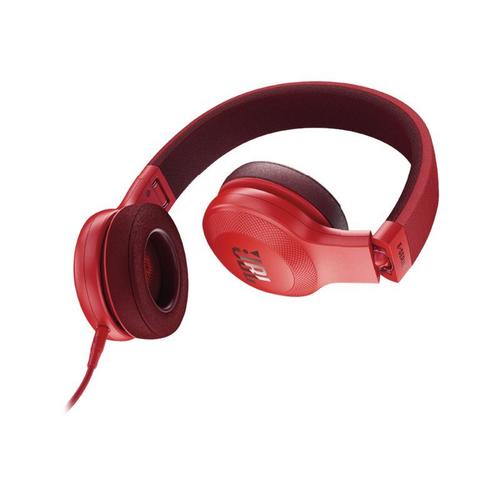 JBL E35 - Écouteurs avec micro - sur-oreille - filaire - rouge