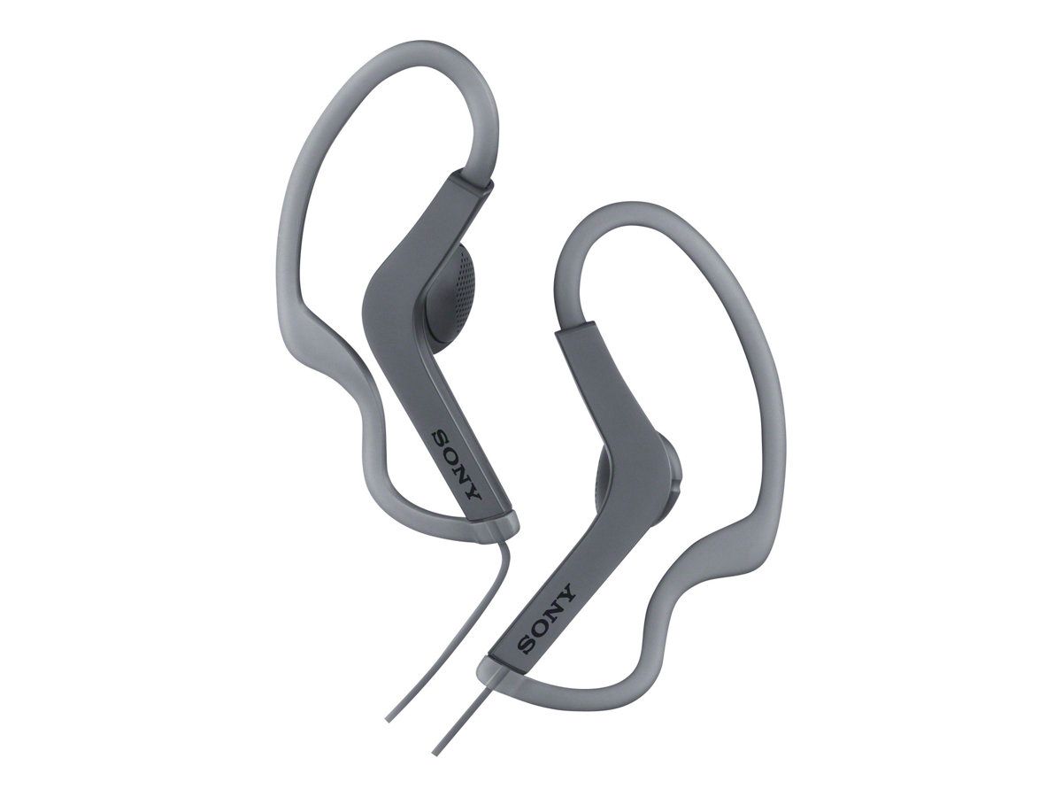 Sony MDR-AS210 - Sport - écouteurs - embout auriculaire - montage sur l'oreille - filaire - jack 3,5mm - noir