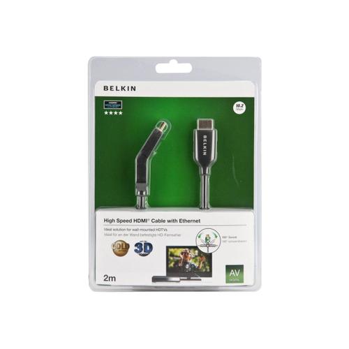 Belkin Câble HDMI haute vitesse avec Ethernet - Câble HDMI avec Ethernet - HDMI mâle pour HDMI mâle - 2 m