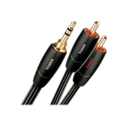 AudioQuest Tower - Câble audio - RCA x 2 mâle pour mini-phone stereo 3.5 mm mâle - 1.5 m - blindé - solide