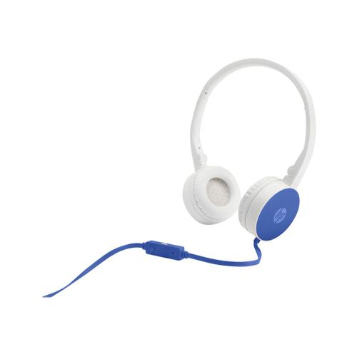HP H2800 - Écouteurs avec micro - circum-aural - filaire - jack 3,5mm - bleu