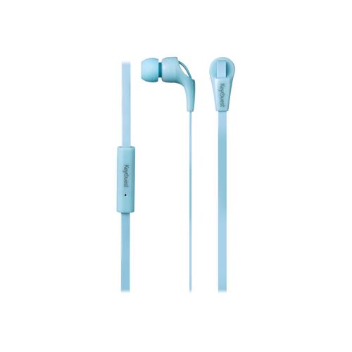 KeyOuest LOVE - Écouteurs avec micro - intra-auriculaire - filaire - jack 3,5mm - bleu