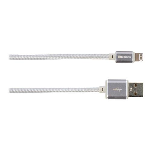 SKROSS Steel Line - Câble Lightning - USB mâle pour Lightning mâle - 1 m - argent