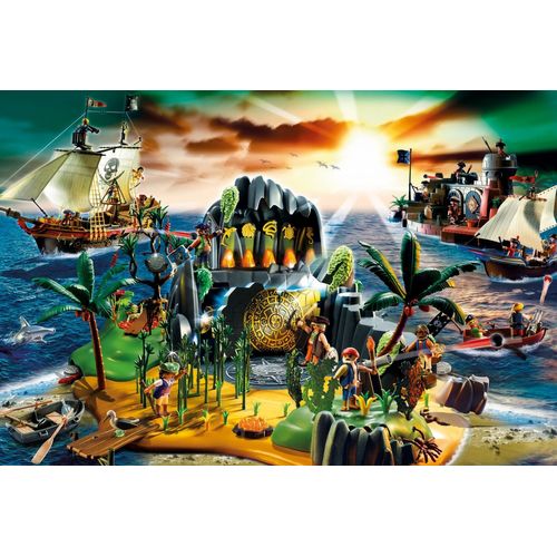 Schmidt Spiele Playmobil - Puzzle 150 Pièces - Île Des Pirates