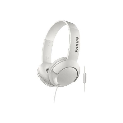 Philips BASS+ SHL3075WT - Écouteurs avec micro - sur-oreille - filaire - jack 3,5mm - blanc