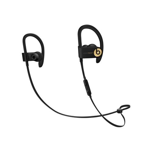 Beats Powerbeats3 - Écouteurs avec micro - intra-auriculaire - montage sur l'oreille - Bluetooth - sans fil - isolation acoustique - noir, or