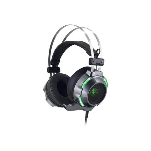 Spirit Of Gamer ELITE-H30 - Micro-casque - circum-aural - filaire - USB, jack 3,5mm - isolation acoustique - gris, noir