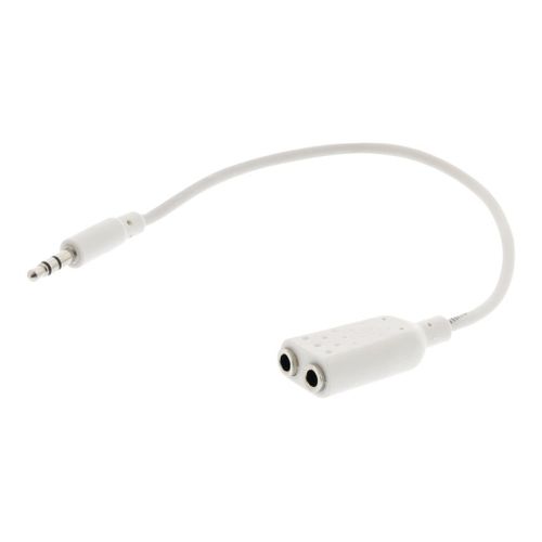 Valueline - Répartiteur audio - mini-phone stereo 3.5 mm mâle pour mini-phone stereo 3.5 mm femelle - 20 cm - blanc