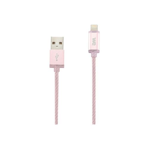 WE - Câble Lightning - Lightning mâle pour USB mâle - 1 m - rose