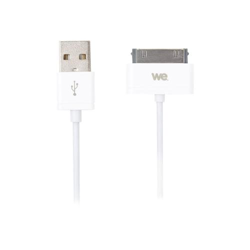 WE - Câble de chargement / de données - Apple Dock mâle pour USB mâle - 1 m - blanc - pour Apple iPad/iPhone/iPod (Apple Dock)