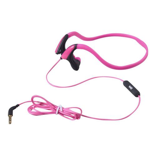 WE sport intra - Écouteurs avec micro - intra-auriculaire - montage derrière le cou - filaire - jack 3,5mm - rose