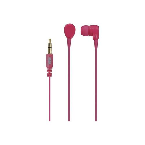 WE - Écouteurs - intra-auriculaire - filaire - jack 3,5mm - Fuchsia