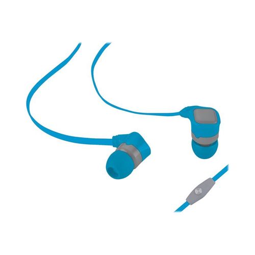 WE - Écouteurs avec micro - intra-auriculaire - filaire - jack 3,5mm - gris, bleu