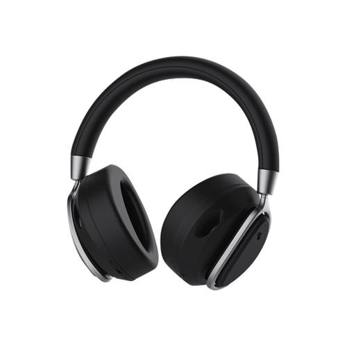 DeFunc Mute - Écouteurs avec micro - circum-aural - Bluetooth - sans fil - Suppresseur de bruit actif - noir