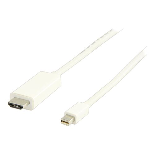 Valueline - Câble adaptateur - DisplayPort mâle pour HDMI mâle - 2 m - blanc - rond