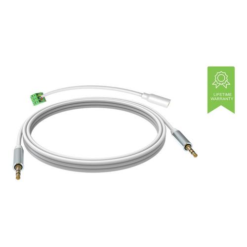 VISION Techconnect - Câble audio - jack mini mâle pour jack mini mâle - 5 m - double blindage - blanc