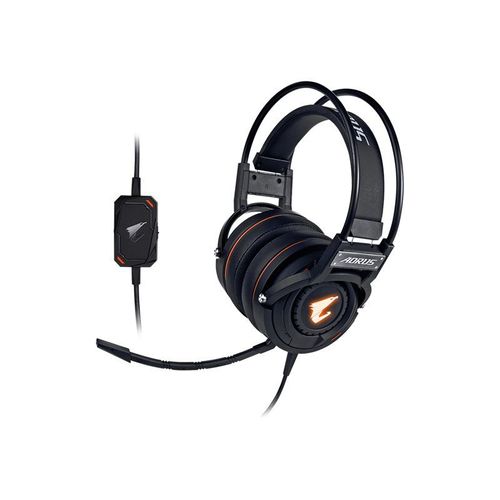 AORUS H5 - Micro-casque - circum-aural - filaire - jack 3,5mm