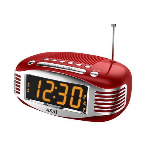 Akai AR400 - Radio-réveil - rouge