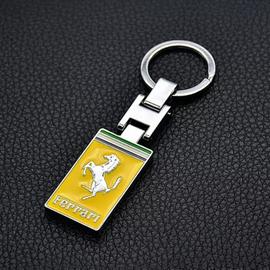Porte-clefs clés CAVALLINO FERRARI or sur vrai CUIR gold on real LEATHER keyfob 