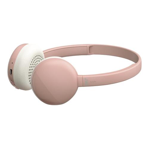 JVC HA-S20BT - Écouteurs avec micro - sur-oreille - Bluetooth - sans fil - rose