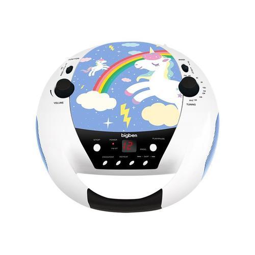 BigBen CD52 Unicorn M2 - Boombox - Blanc avec des motifs