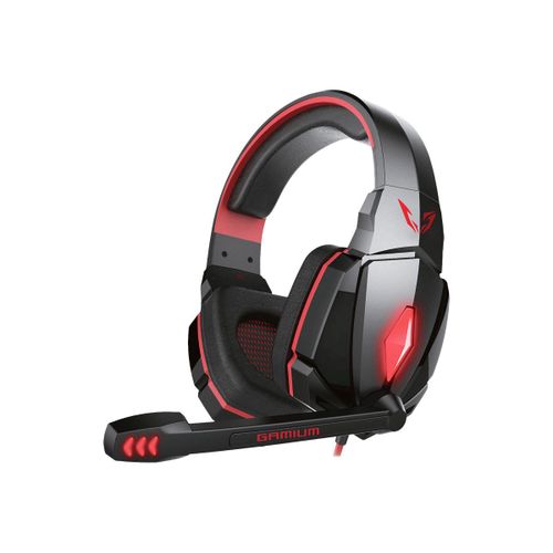 WE Gamium - Micro-casque - circum-aural - filaire - noir, rouge