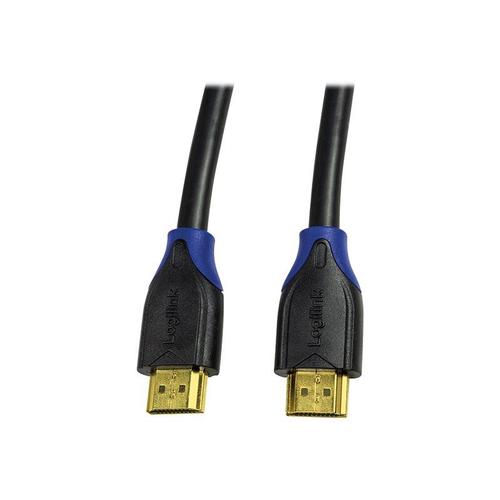 LogiLink High Speed with Ethernet - Câble HDMI avec Ethernet - HDMI mâle pour HDMI mâle - 2 m - noir - support 4K