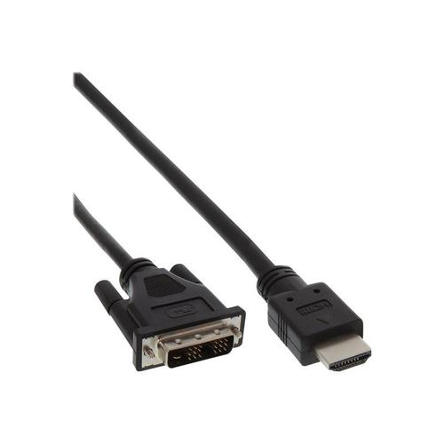 InLine - Câble adaptateur - DVI-D mâle pour HDMI mâle - 1.5 m - noir - vis moletées