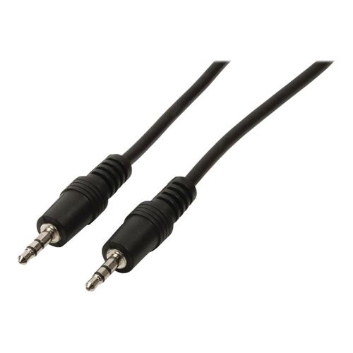 Nedis - Câble audio - mini-phone stereo 3.5 mm mâle pour mini-phone stereo 3.5 mm mâle - 2 m - noir - rond
