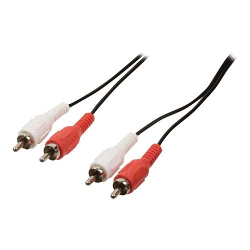 Nedis - Câble audio - RCA mâle pour RCA mâle - 1.5 m - noir - rond