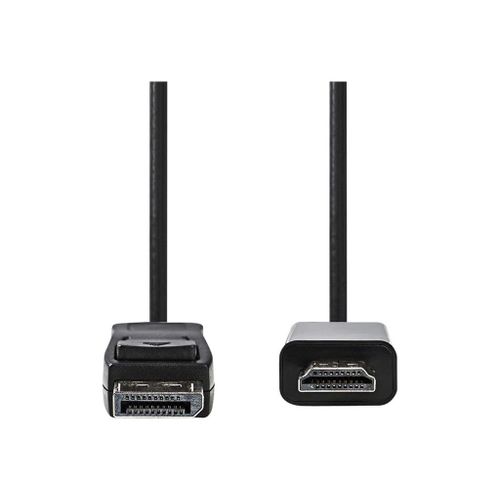 Nedis - Câble adaptateur - DisplayPort mâle pour HDMI mâle - 2 m - noir - rond
