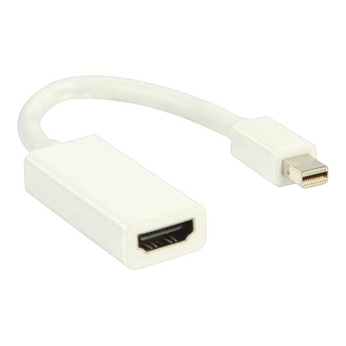 Nedis - Câble adaptateur - Mini DisplayPort mâle pour HDMI femelle - 20 cm - blanc - rond