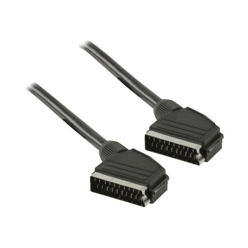 Nedis - Câble vidéo - SCART mâle incliné pour SCART mâle incliné - 2 m - noir - rond