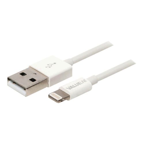 Valueline - Câble Lightning - USB mâle pour Lightning mâle - 3 m - blanc - rond