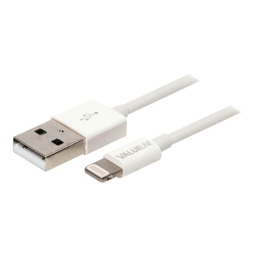 Valueline Polybag - Câble Lightning - USB mâle pour Lightning mâle - 1 m - blanc - rond
