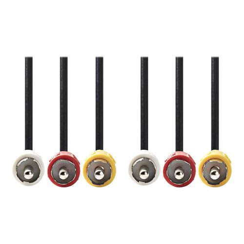 Nedis - Câble vidéo/audio - vidéo / audio composite - RCA mâle pour RCA mâle - 10 m - noir - rond
