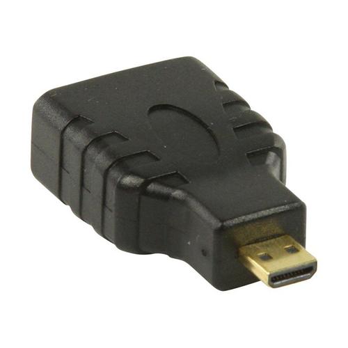 Nedis - Adaptateur HDMI avec Ethernet - HDMI femelle pour 19 pin micro HDMI Type D mâle - noir