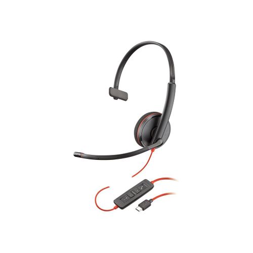 Poly Blackwire C3210 USB-C - 3200 Series - micro-casque - sur-oreille - filaire - USB-C - noir