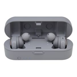 Audio-Technica ATH CKR7TW - Écouteurs sans fil avec micro - intra-auriculaire - Bluetooth - gris