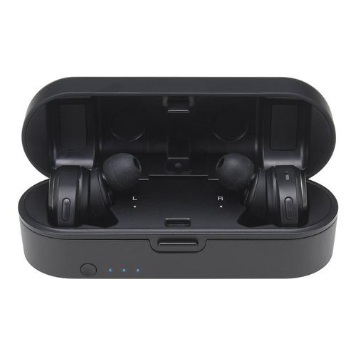 Audio-Technica ATH CKR7TW - Écouteurs sans fil avec micro - intra-auriculaire - Bluetooth - noir