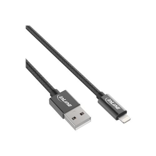 InLine - Câble Lightning - USB prise pour Lightning prise - 1 m - noir