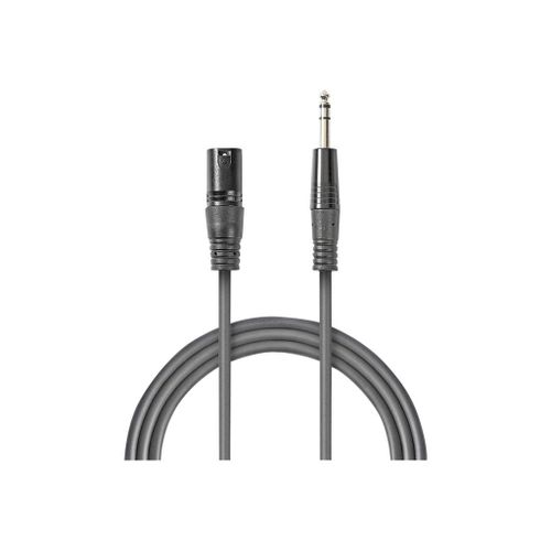 Nedis OnStage series - Câble audio - XLR3 mâle pour jack stéréo mâle - 3 m - gris foncé